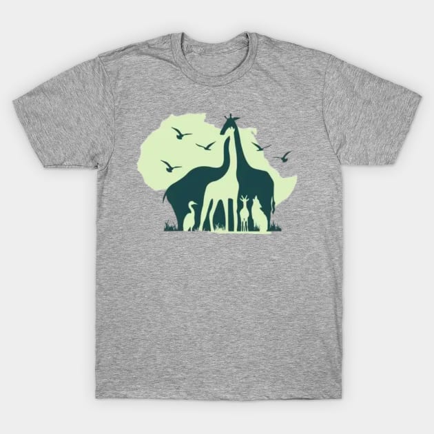 African Wildlife T-Shirt by Pieartscreation